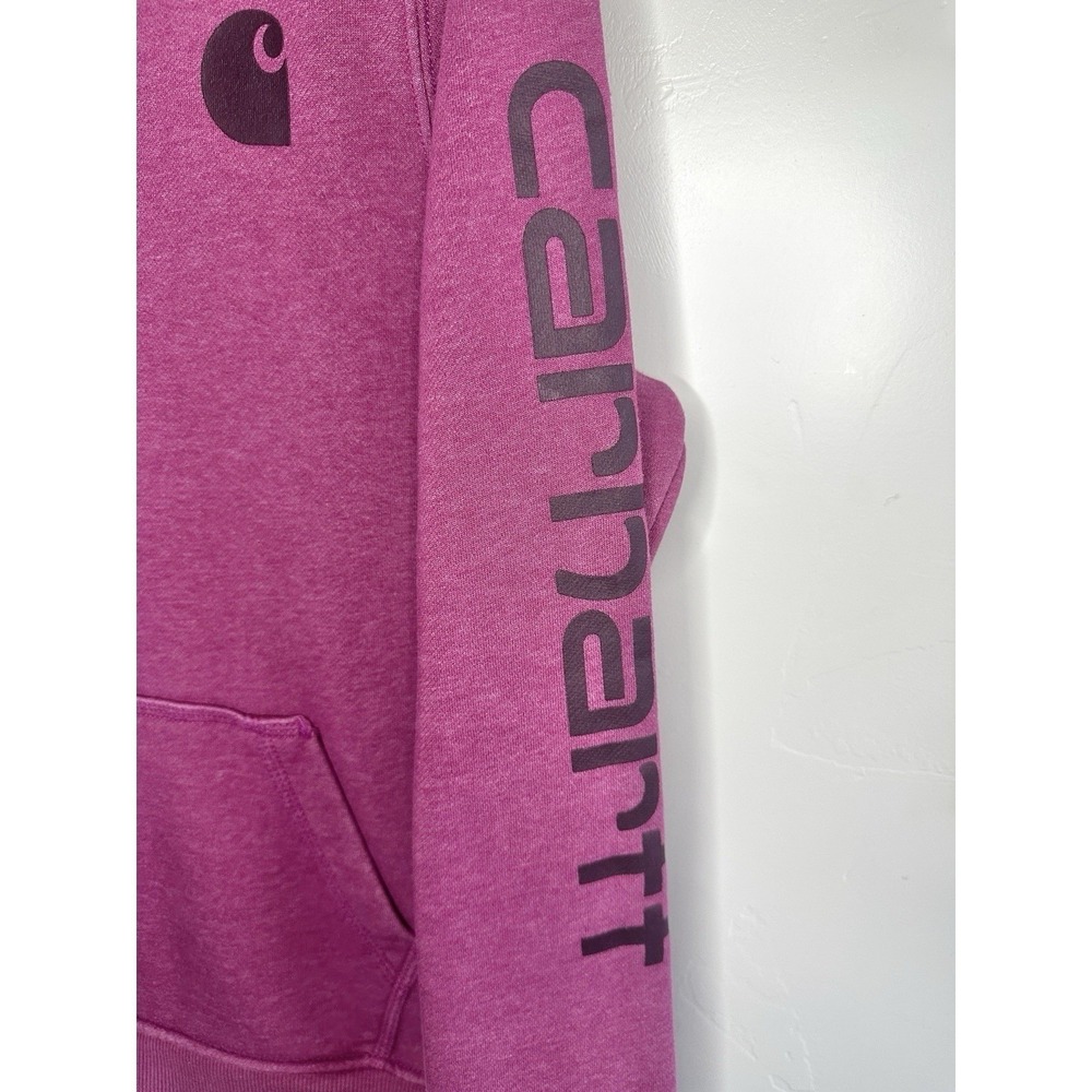 Carhartt Women's Clarksburg Hoodie Berry Pink Heather Medium Workwear Streetwear - Picture 6 of 16
